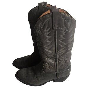 Red Wing Shoes Cowboy Boots Mens Size 8.5 D Gray Leather Western USA 9807-1